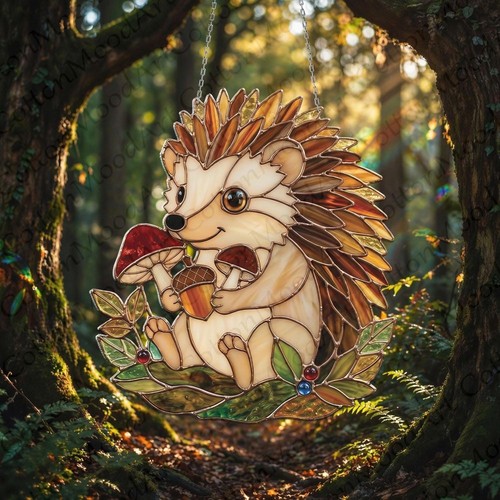 Hedgehog family mom glass - family,