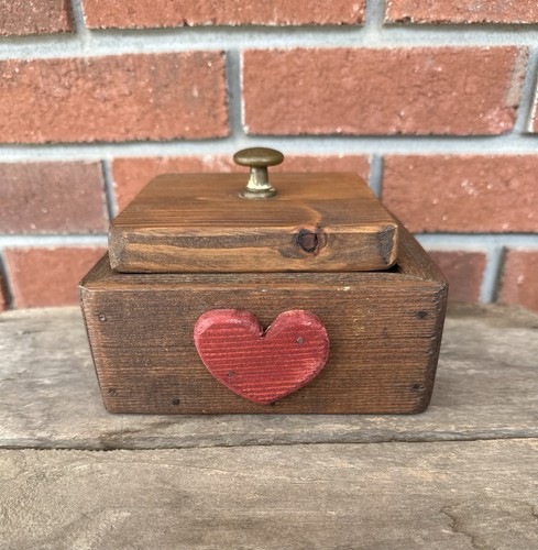 Handmade wooden keepsake box - handmade,