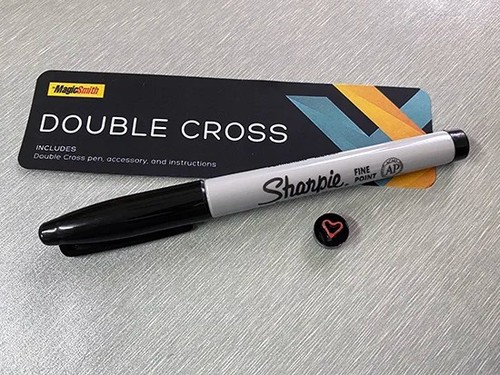 Double cross mark - by,