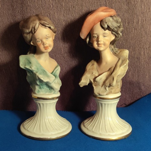 Pair capodimonte porcelain - pair,