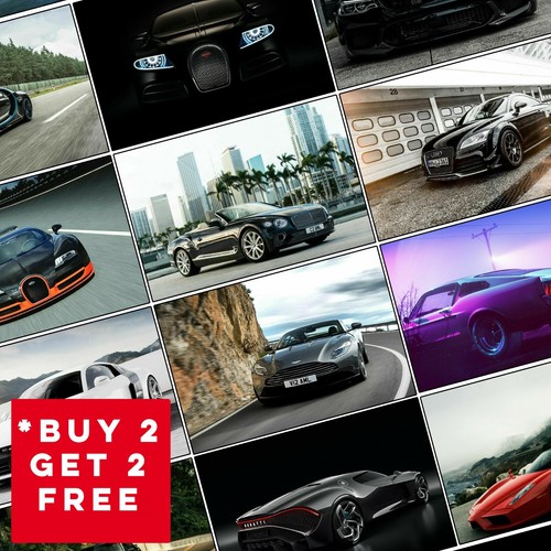 Fast car posters set - car,