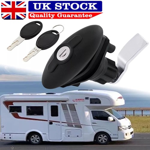 Black oval latch door lock - black,