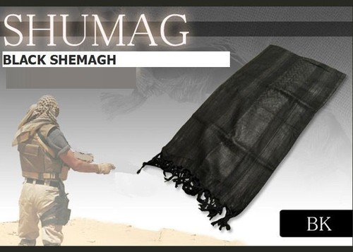 Black shemagh arab scarf not - black,