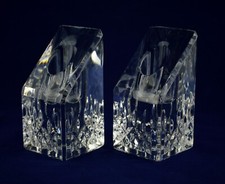 Waterford Crystal "LISMORE" x2 Pair of Candle Sticks - 10.3cms (4") Tall
