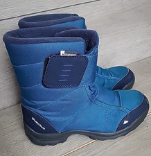 Quechua Boys Kids Girls Waterproof Winter Ski Snow Boots Size Eur 36 Uk 3 Blue
