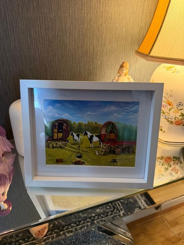 White frame gypsy print - a4,