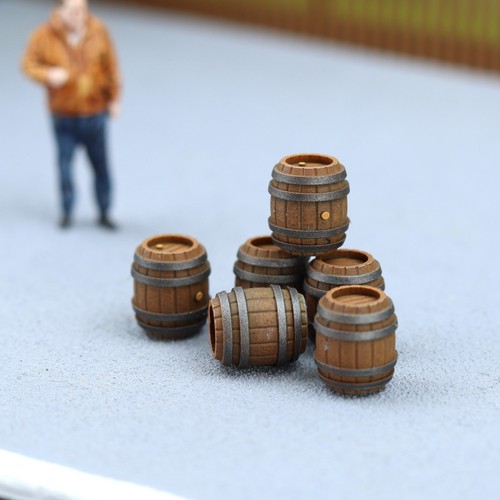 Model railway wooden barrels - model,