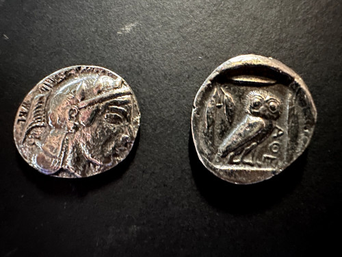 Athens didrachm owl greek - athens,