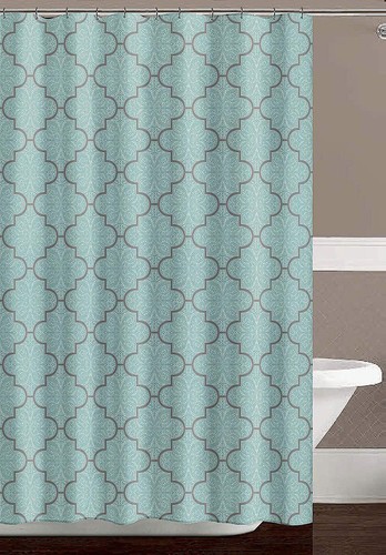 Turquoise gray white fabric - white,