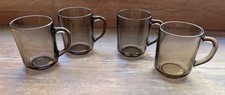 4 Vintage Arcoroc Mugs Smoked