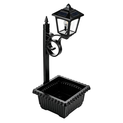 Solar lamp post light with - post,