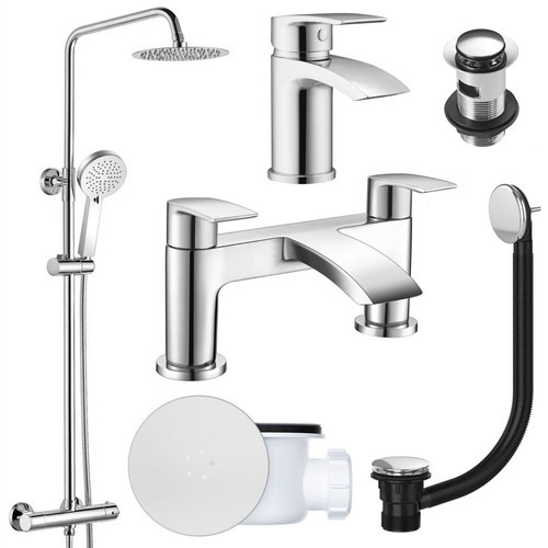 Chrome round thermostatic - round,