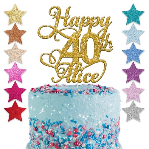 Happy birthday glitter cake - glitter,