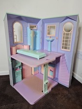 Vintage 2002 Barbie townhouse dream house pastel large foldable dollhouse
