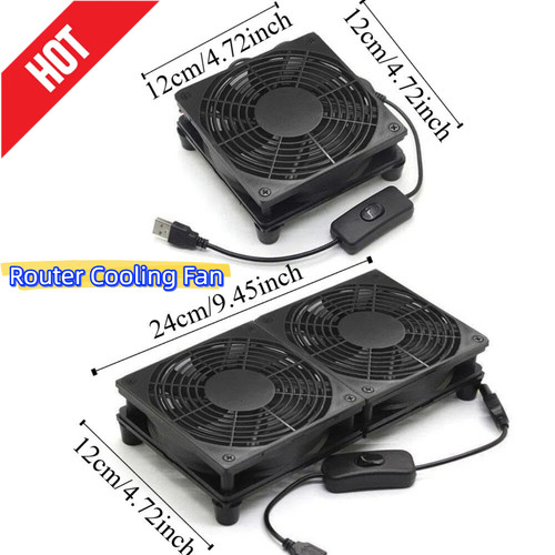Usb cooling fan dual - fan, 5v