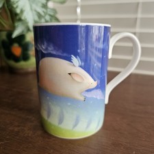 Rare Portmeirion Mug Flying Pigs Design By Rob Scotton Fine China