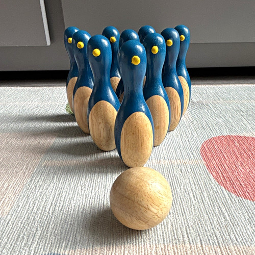 Wooden skittles bowling set - set,