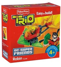 Robin Helicopter Heli Batman Trio DC Super Friends Construction Fisher Price