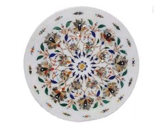 Marble Coffee Table Precious Stone Antique Design Luxury Cafeteria Furniture Dec