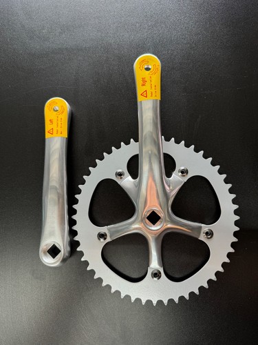 Polished bicycle crank set 48t - polished,
