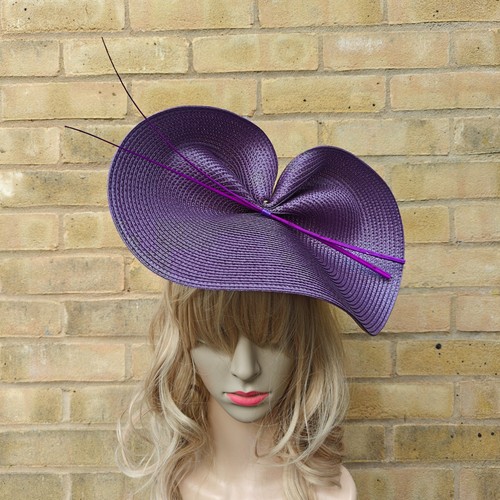 Purple fascinator ostrich - purple,