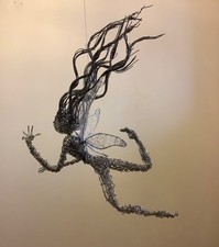 Bespoke Aerial Wire Fairy Sculpture