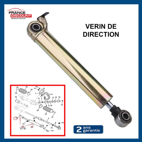Hydraulic power steering ram - steering,