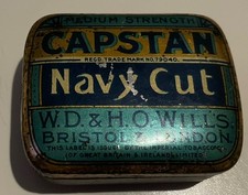 Vintage WD & HO Wills Capstan Navy Cut tobacco tin