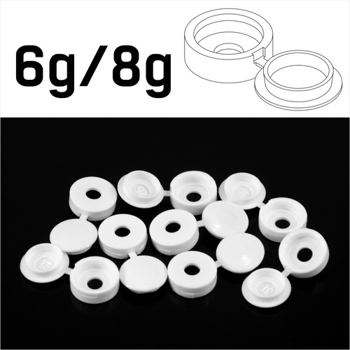 Small white plastic screw - small,