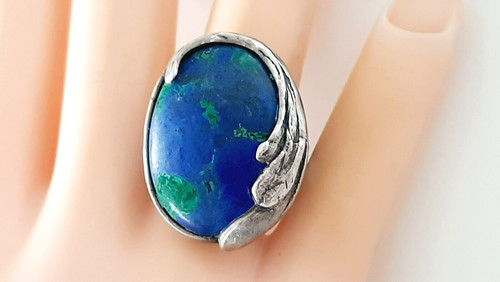 Pearl silver design ring - pearl, °