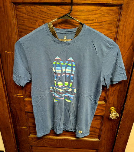 Psychobunny slate blue - blue, graphic