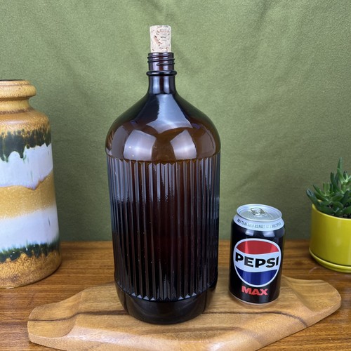 Vintage large brown - vintage, ribbed