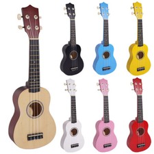 21" Ukulele Guitar Beginners with Bag Picks Spare Strings Capo Clamp Straps Kit