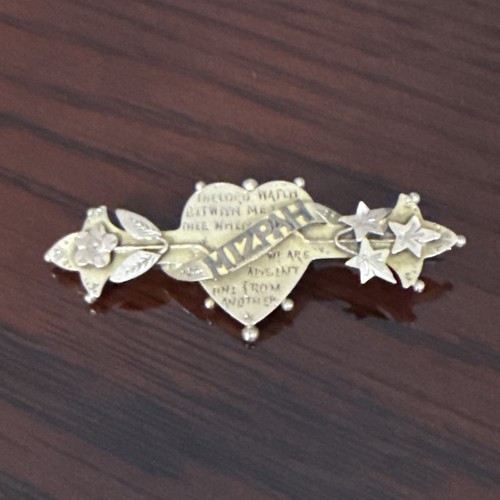 Antique 9ct gold mizpah - antique,