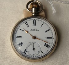 Fine  Antique Gents Silver Waltham Pocket Watch. Fully Running. 1896.