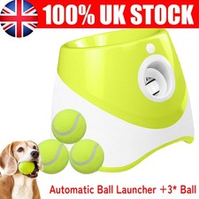 Auto Dog Ball Launcher Thrower Automatic Tennis Fetch Throwing Machine 3 Balls