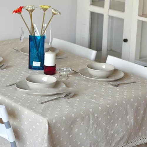 Daisy tablecloth linen cotton - daisy,
