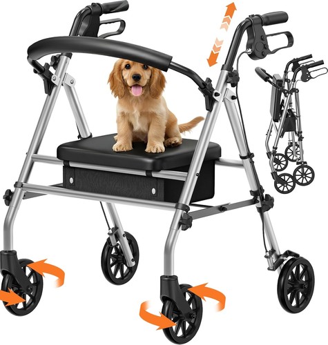 Folding rollator walker - folding,