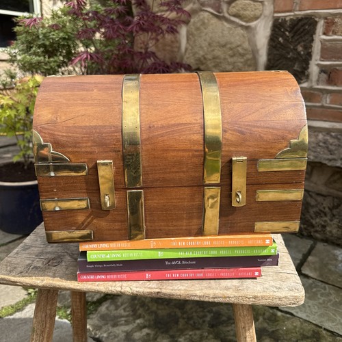 Wooden box chest storage bin - wooden,