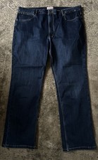 Wrangler Dark Blue Straight Leg Denim Jeans .