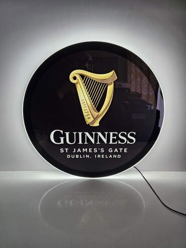 Guiness illuminated wall sign - wall,