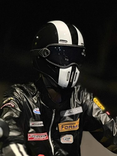 Retro motorcycle helmet - retro,