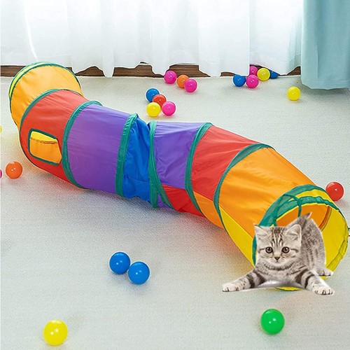 Foldable rainbow tunnel tube - rainbow,