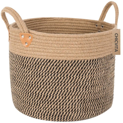 Wicker laundry basket with - wicker,