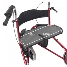 Tri walker with seat replacement / spare parts wheel brake castor backrest bag