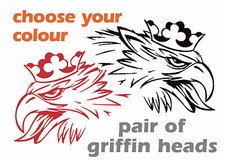 scania truck decal 2x 300mm wide screaming griffin heads in any colour