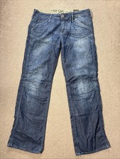 G-Star Elwood Heritage Women Blue Straight Loose Jeans W31 L30 (3133)