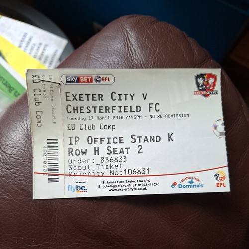 2018 exeter city - 17/4/2018,