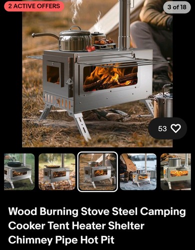 Stainless steel hot tent - steel,