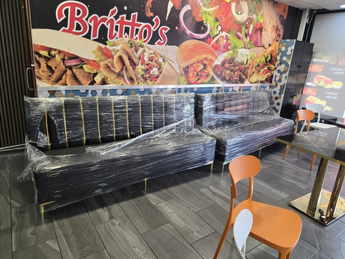 Restaurant booth seating set - booth,